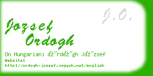 jozsef ordogh business card